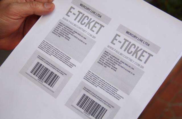 Site ainda oferece ingressos para show realizado h&aacute; dois dias em Porto Alegre