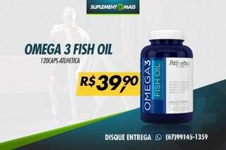 Omega 3 Fish Oil - R$ 39,90 - Foto Divulgação