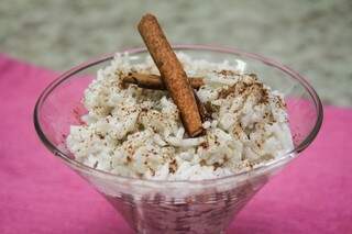 Arroz doce preparado com arroz basmati. (Foto: Marina Pacheco)