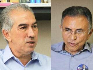 Os candidatos ao governo de Mato Grosso do Sul Reinaldo Azambuja (PSDB) e Odilon de Oliveira (PDT) (Arquivo)