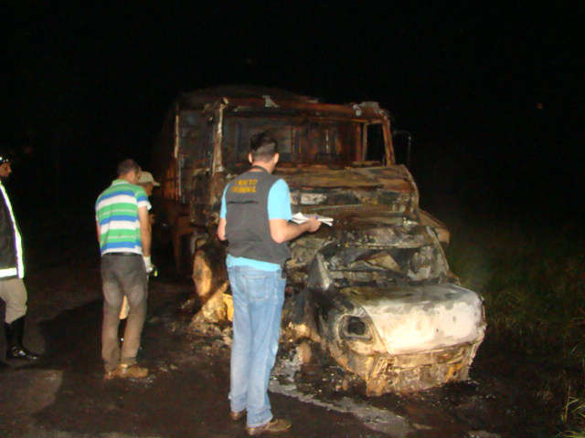  Homem morre carbonizado em acidente na BR-163 em Nova Alvorada do Sul
