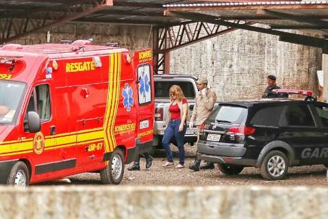 Transferência de Andreia Olarte para hospital envolve bombeiros e PM