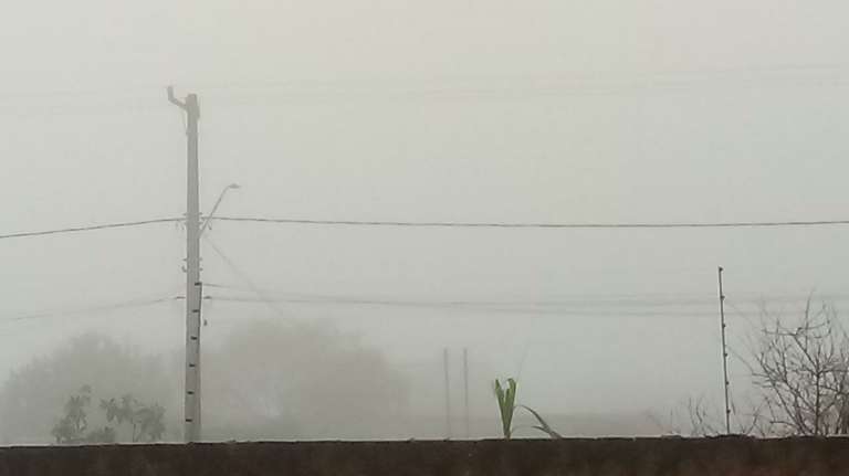 Nova Lima também foi coberto pela névoa úmida. 