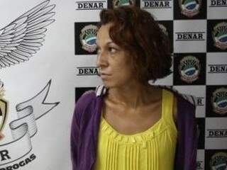 Kátia quando foi presa por tráfico de drogas, em 2014 (Foto: arquivo/Campo Grande News)