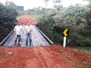 Ponte entre assentamentos Indaiá e Sul Bonito, em Itaquiraí, foi entregue hoje (Foto: Divulgação)