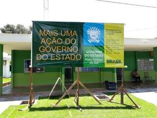Obra de reforma do posto da Iagro em Mundo Novo (Foto: Agesul/Divulgação)