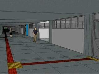 Obra vai implantar piso tátil em corredores de universidade. (Foto: Divulgação/UFMS)