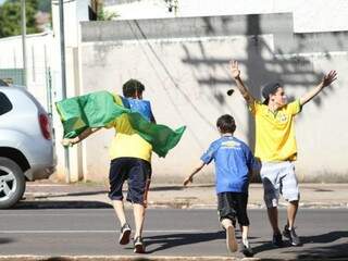 No fim do jogo, brasileiro foi só alegria. (Foto: Saul Schramm).