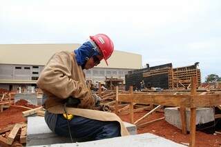 Somente em outubro, construção civil gerou 457 postos de trabalho em MS (Foto:Divulgação Fiems)