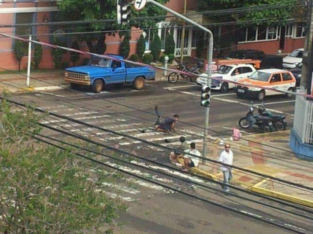 Briga para o tr&acirc;nsito na &aacute;rea central de Campo Grande