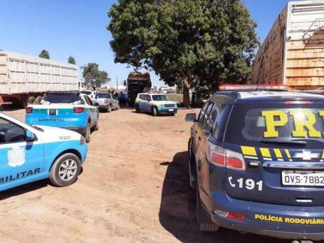 Suposto desmanche de caminh&otilde;es &eacute; descoberto em opera&ccedil;&atilde;o da PRF e PM