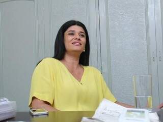 Deputada federal, Rose Modesto (PSDB), durante entrevista (Foto: Arquivo)