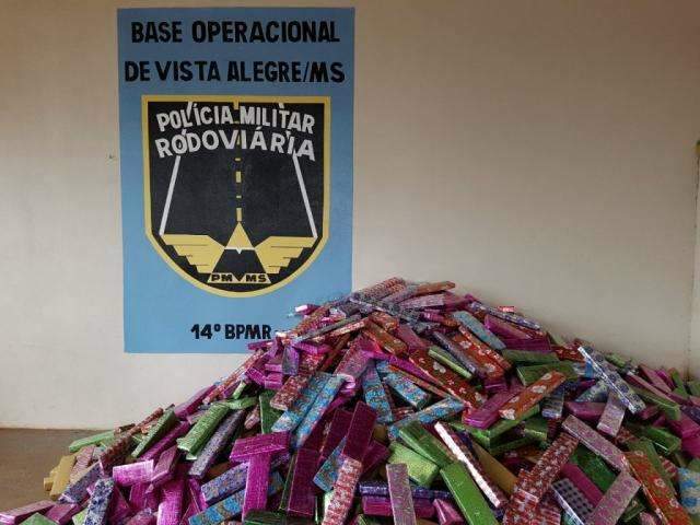 PRE apreende 1,6 toneladas de maconha durante fiscaliza&ccedil;&atilde;o na MS-166