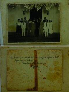 Foto dos fundadores da Santa Casa. Ignácio é o terceiro da esquerda para a direita, na segunda fileira.