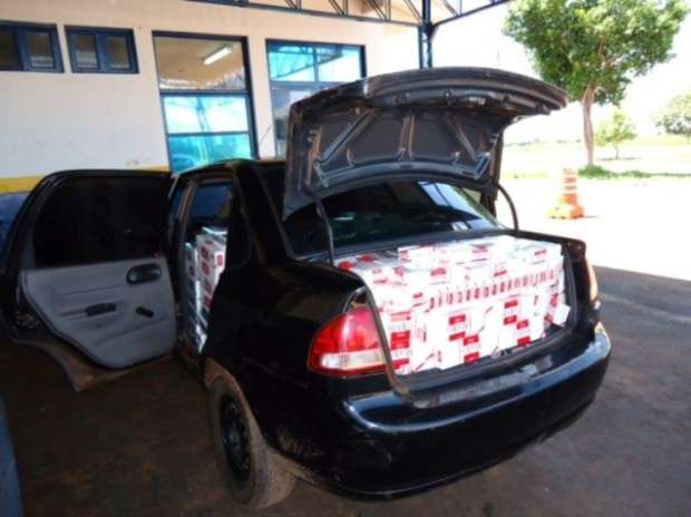 Carro abarrotado de cigarros &eacute; apreendido na MS-276