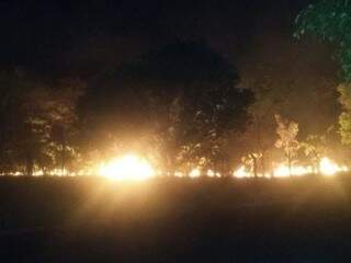 Segundo moradores, fogo estava está muito alto (Foto: Direto das Ruas)