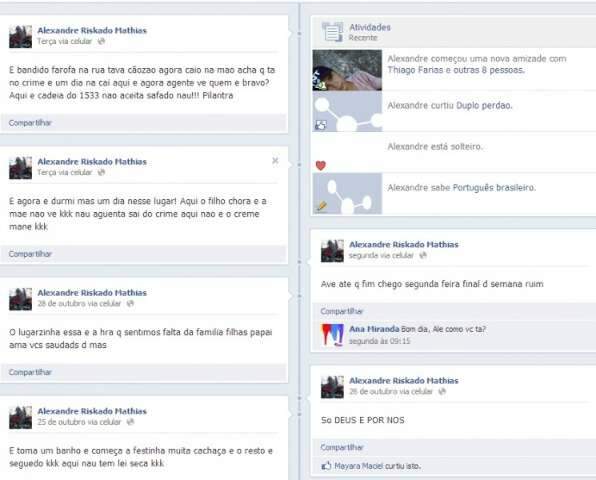 Mesmo com torre desativada, preso atualizava Facebook na M&aacute;xima