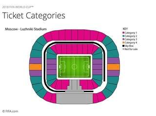 Mapa do estádio da abertura da Copa com suas respectivas cores e categorias para facilitar identificação do assento pelo torcedor (Foto: Fifa/Divulgação)