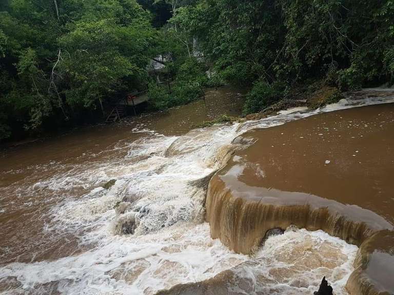 Situação do rio desde ontem. (Foto: Divulgação).