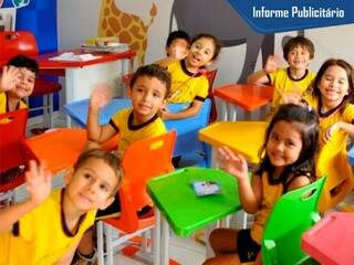 Sala de aula  cheia de criança feliz na Sossego da Mamãe. (Foto: Alcides Neto)