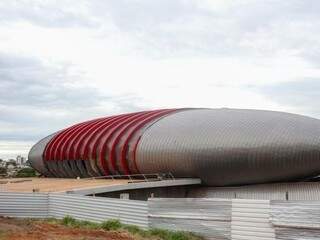 Obra do Aquário do Pantanal em Campo Grande (Foto: Arquivo)