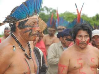 Índios ocupam área em disputa entre Sidrolândia e Dois Irmãos do Buriti. Em MS, são 27 terras indígenas regularizadas. (Foto: Marcelo Victor)