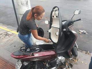 Motocicleta não funcionou. (Foto: Saul Schramm)