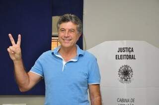 Murilo Zauith após votar em escola de Dourados (Foto: Dourados News