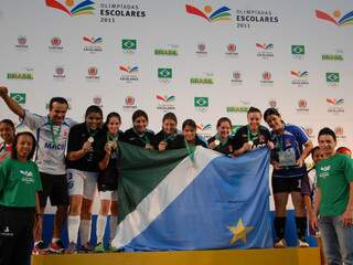 Futsal feminino foi a única modalidade coletiva do Estado que faturou medalha de ouro. (Foto: Fabiano Arruda)