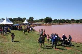 Pesque Fest, na lagoa de Paranhos. (Foto: Divulgação)