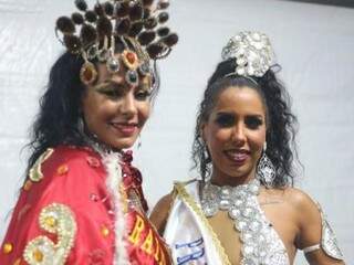 Empréstimo de roupas &quot;salvou&quot; desfile da rainha e princesa do Carnaval de Campo Grande. (Fotos: Marcos Ermínio)