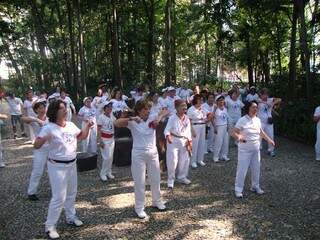 Dona Celeste ministrou por 13 anos as aulas de “Rádio Taissô” no Parque Trianon em São Paulo. (Foto: Divulgação)