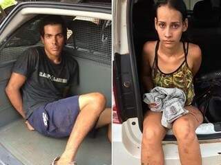 Kielvenn de Moraes e Iris Adriana, que foram presos em flagrante, em Ribas do Rio Pardo (Foto: PCMS/Divulgação)