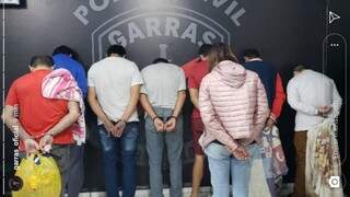 Suspeitos de furto presos em Campo Grande. (Foto: Garras)