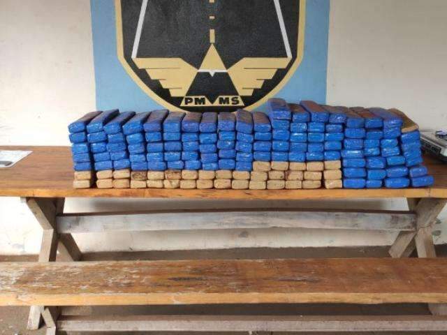 Traficante &eacute; preso com 141 quilos de maconha na MS-164