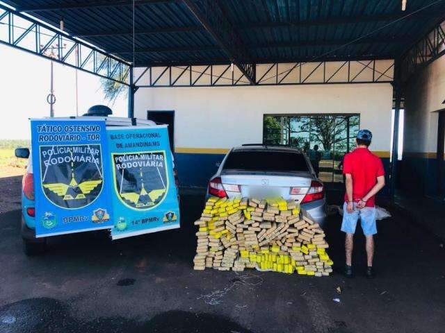 Jovem de 20 anos &eacute; preso com maconha que levaria por R$ 15 mil