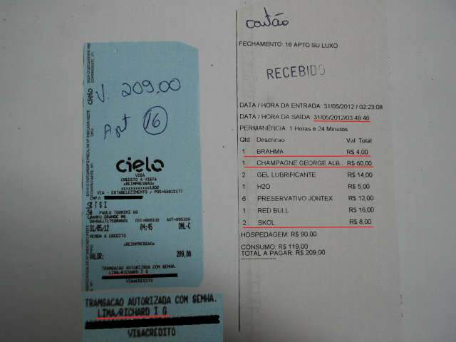  Rapaz que matou seguran&ccedil;a pagou motel e bebida com cart&atilde;o; veja comprovante