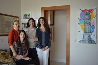 Maira, Fabianna, Ana Carolina e Renata foram as mulheres da vida do médico. (Foto: Thaís Pimenta)