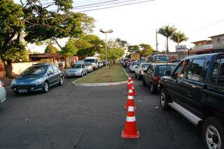 Vias perpendiculares à Avenida Júlio de Castilhos estão engarrafadas. (Foto: Simão Nogueira)