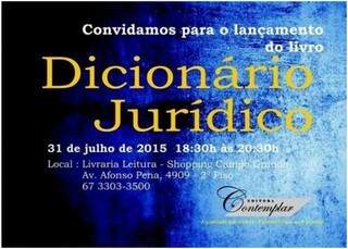 Grupo de juristas docentes da UFMS lançam livro “dicionário jurídico” na sexta