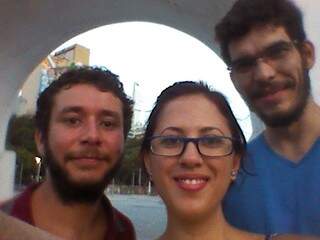 Eu, Marinez, e Giuli quando nos encontramos no Rio de Janeiro, no início do ano passado