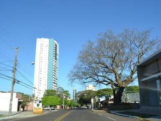 Em Campo Grande, céu sem nuvens. (Foto: Minamar Júnior)