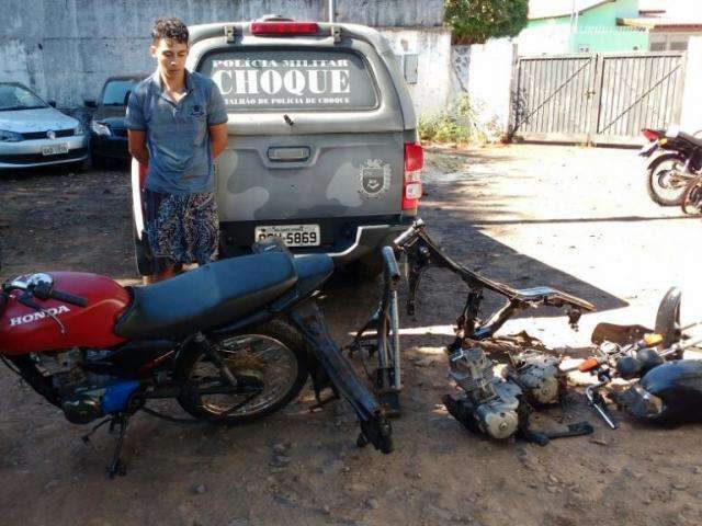 Jovem &eacute; preso ap&oacute;s Choque encontrar desmanche de motos no Coophavila