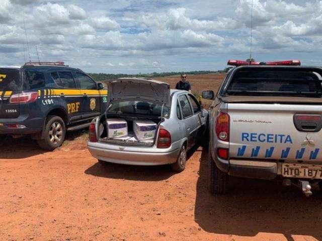 Homem abandona carro com agrot&oacute;xicos contrabandeados na BR-163
