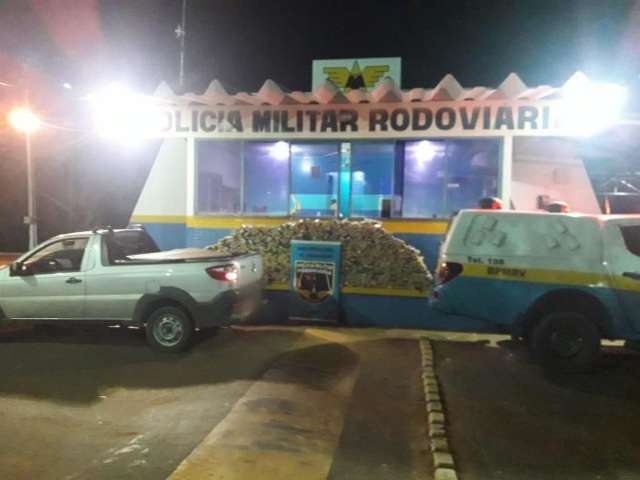 Batedores fogem, mas traficantes s&atilde;o presos com quase 800 quilos de maconha