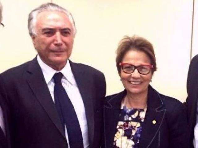 &#039;Momento de pensar no Brasil&quot;, diz Tereza Cristina sobre voto favor&aacute;vel a Temer