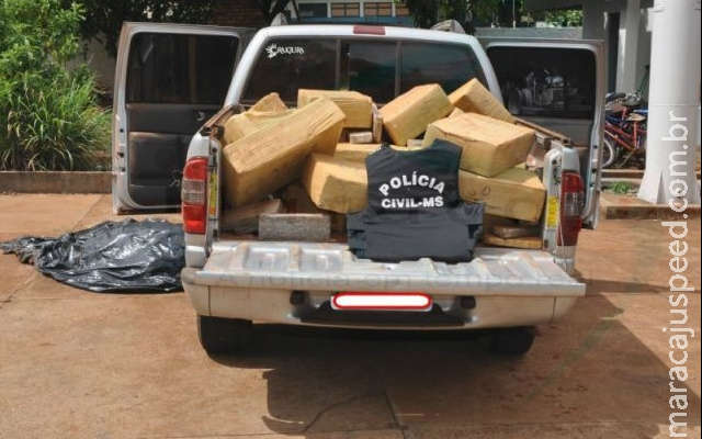  Pol&iacute;cia apreende quase 1 tonelada de maconha em Maracaju