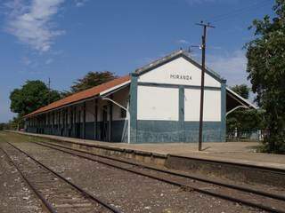 Prédio da Estação Ferroviária de Miranda, inaugurada em 31 de dezembro de 1912, uma atração para quem gosta de história (Foto: Fernando da Silva Rodrigues)