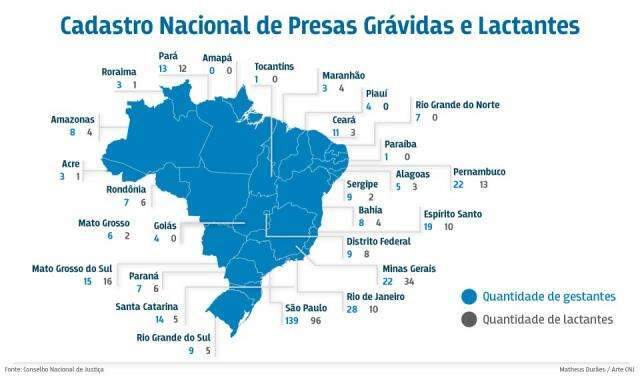 MS &eacute; o quinto do Pa&iacute;s em n&uacute;mero de presas gestantes ou lactantes
