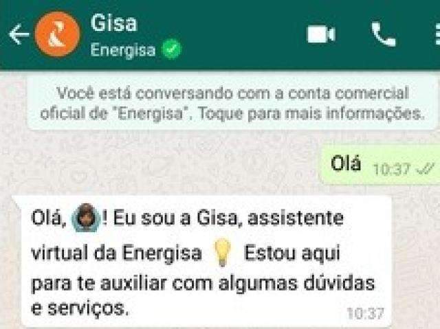 Por WhatsApp, cliente da Energisa poder&aacute; pedir 2&ordf; via ou religa&ccedil;&atilde;o